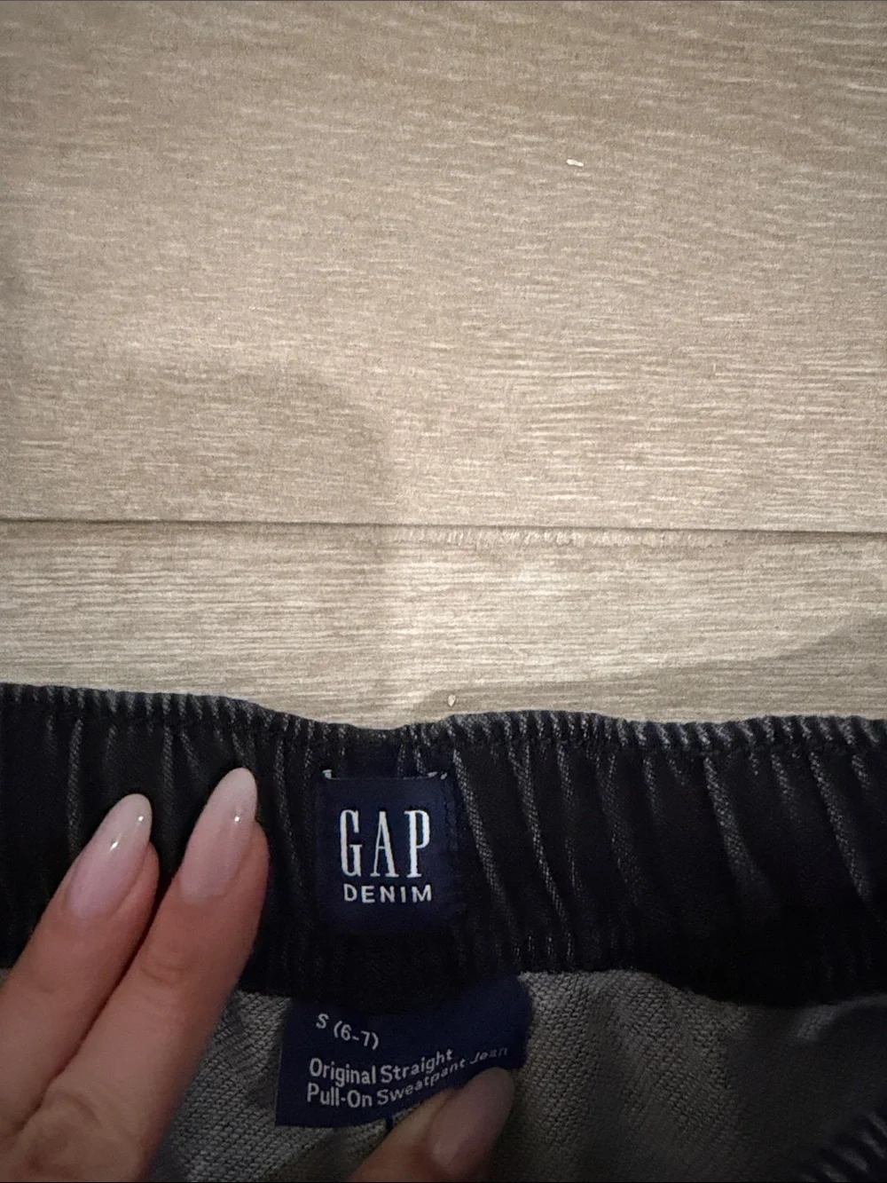 GAP Kids Black Elastic-Waist Denim Jeans